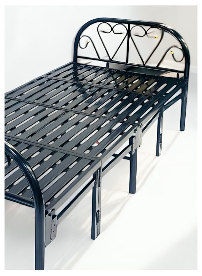 ميرال سرير مفرد حديد قابل للطي والتعديل مقاس 90×190 سم – تصميم عملي شديد التحمل لتوفير المساحة والاستخدام المتعدد - Image 4